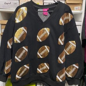 New Queen of Sparkle Black/Gold Sweater